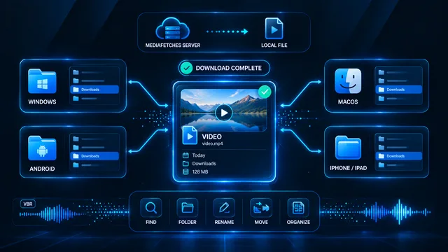 Finding and managing downloaded video files
