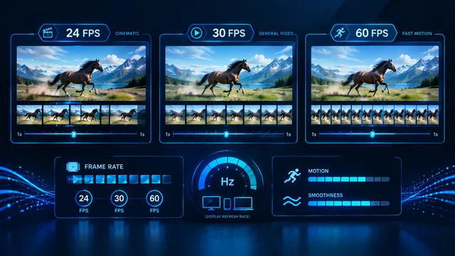 24 30 and 60 FPS frame rate comparison