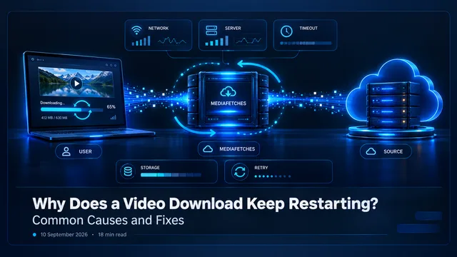 Video download restart and retry troubleshooting