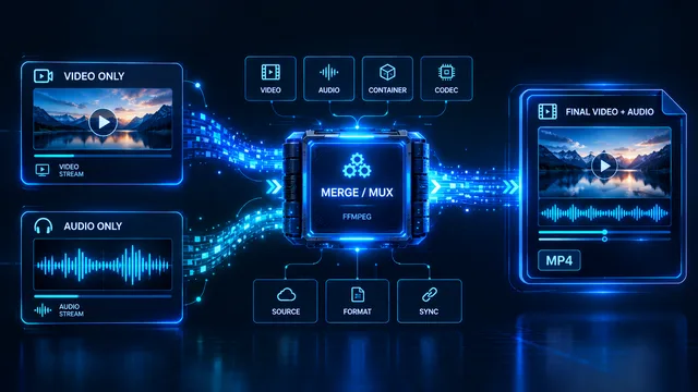 Audio and video stream merging explained